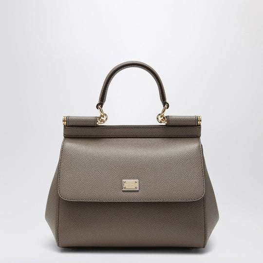Medium Sicily Handbag In Light Mud Colour