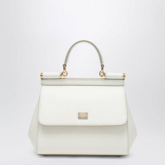 Sicily Medium Top-Handle Bag In White