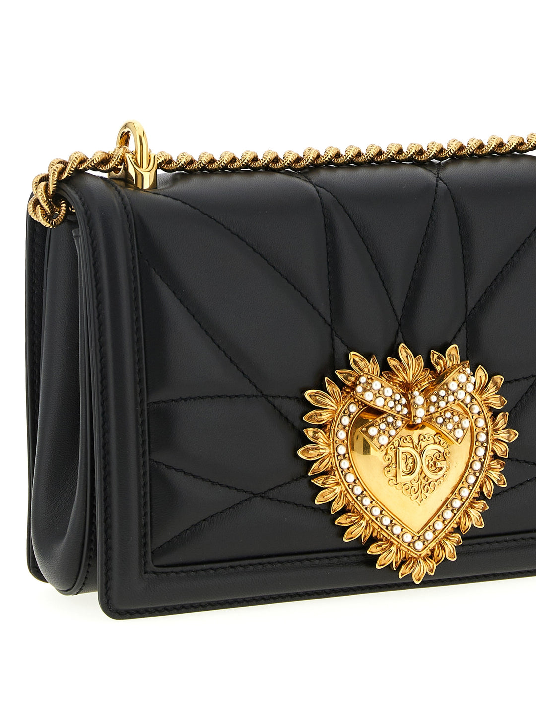 Dolce & Gabbana Devotion Bag Crossbody Bags - Black | 7ec24a3373c89da9c3c2111f01aeee07bb0286a5