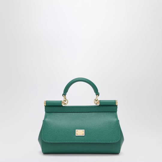 Small Sicily Top-Handle Bag In Emerald Green