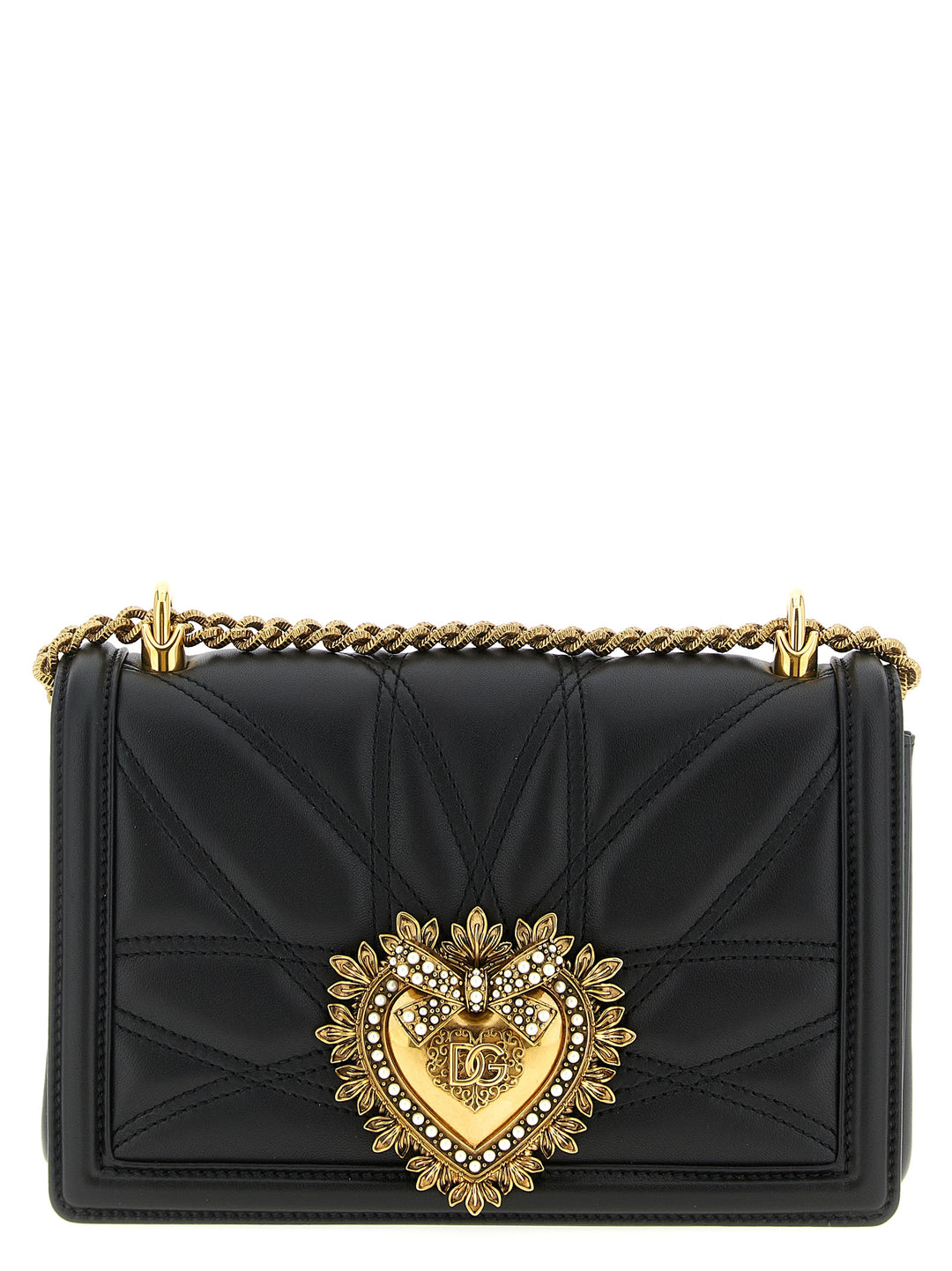 Dolce & Gabbana Devotion Shoulder Bags - Black | 6be40e4373790b1f925f31333d329bc8c9c8bf7a