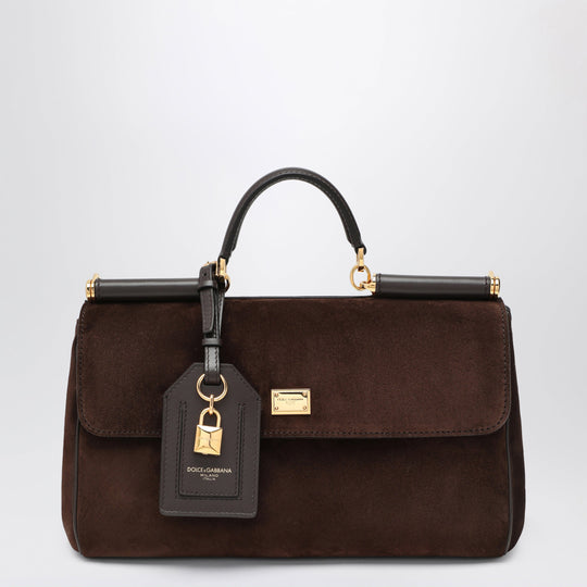 Brown Suede Leather Bag My Sicily