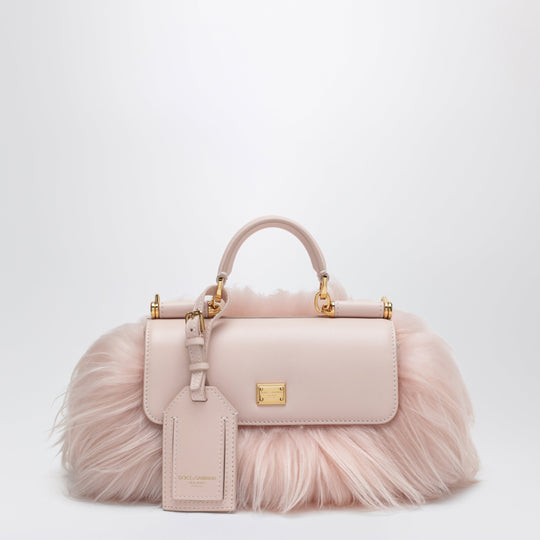 My Sicily Mini Handbag In Kidassia And Calfskin, Powder