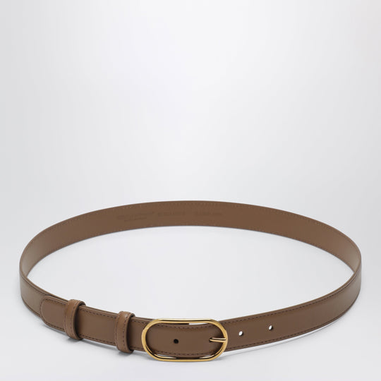Palmellated Calfskin Logo Belt In Caramel