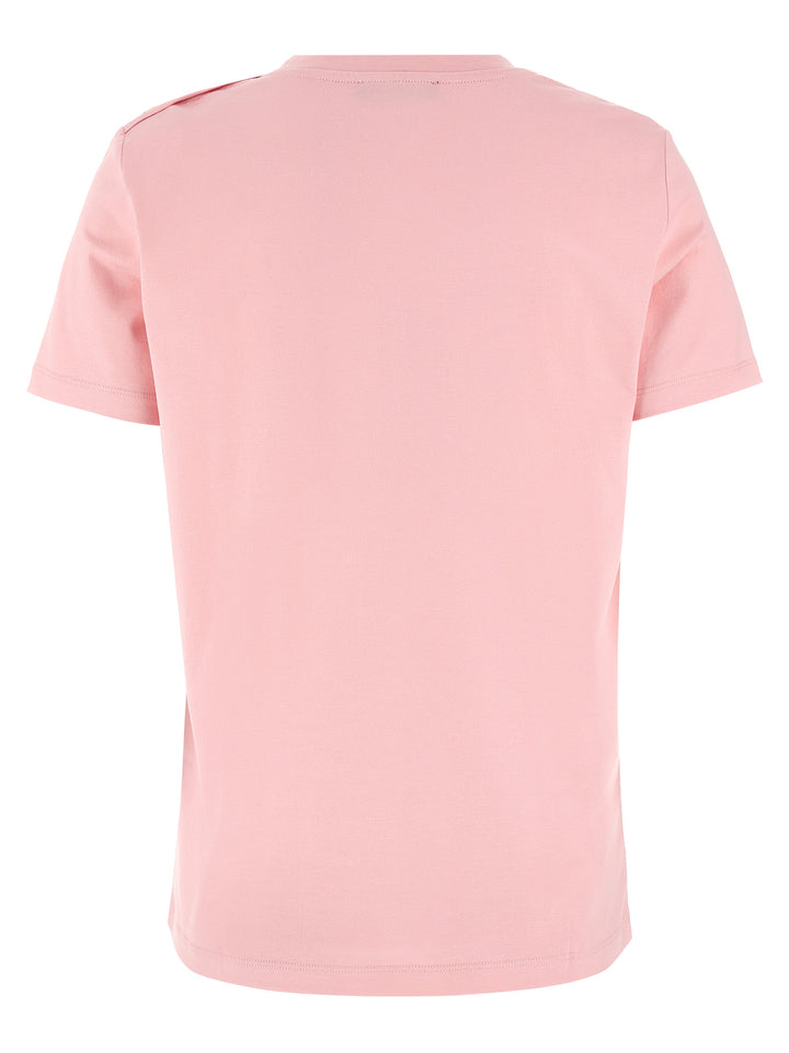 Balmain Gold Button T-shirt - Pink | aaef58a0c311e1bb4e7e175b10f5cbcc72beb8b0