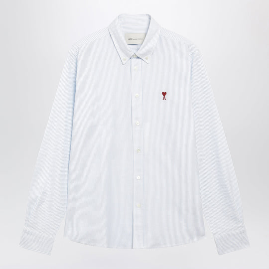 Light Blue And White Striped Ami De Coeur Shirt