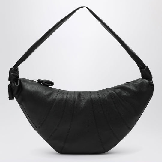 Large Black Croissant Bag