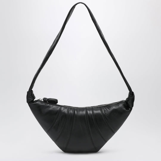 Medium Croissant Bag In Black Leather