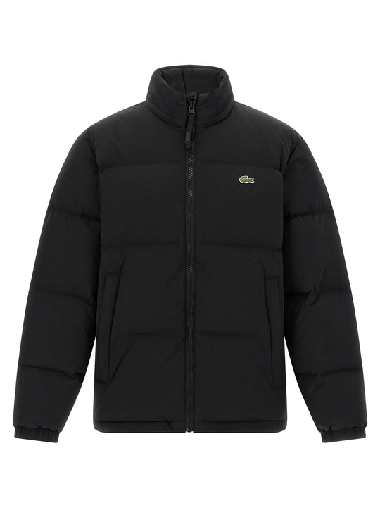 Logo Down Jacket Puffer Jackets Black