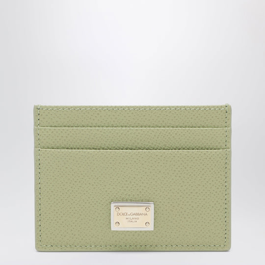 Sage Green Dauphine Leather Card Holder