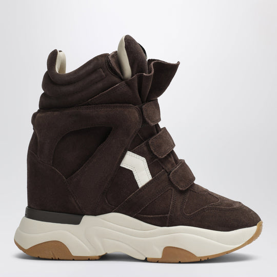 Brown Suede Balskee Wedge Sneakers