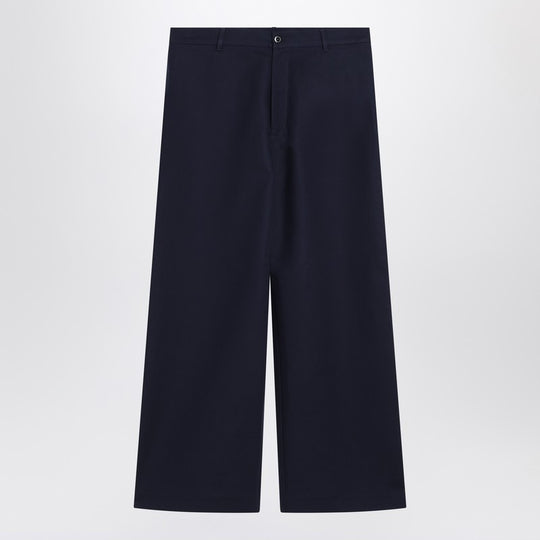 Navy Blue Satin Trousers