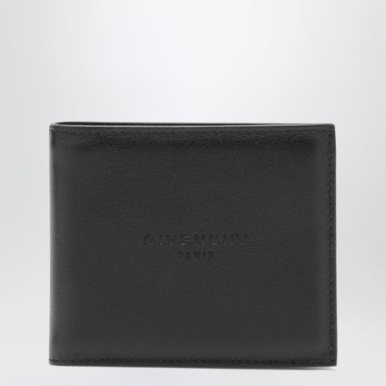 Embossed-Logo Calf Leather Wallet In Black