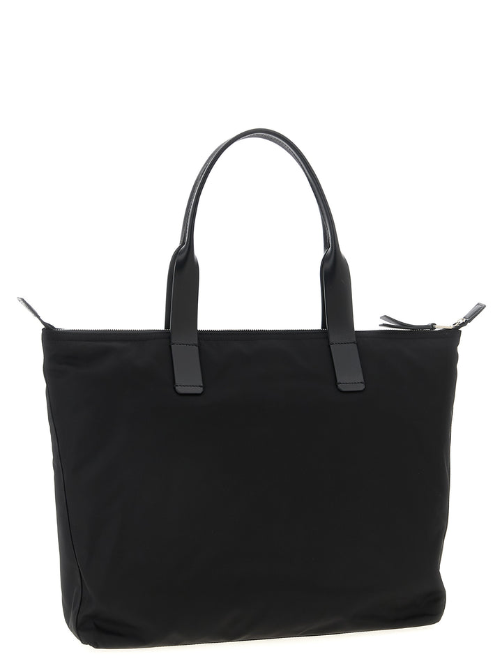 Dolce & Gabbana Media Logo Patch Shopping Bag Tote Bag - Black | a9fd124e7c66bcb541bfe8cbfb4921e2ea66cbf1