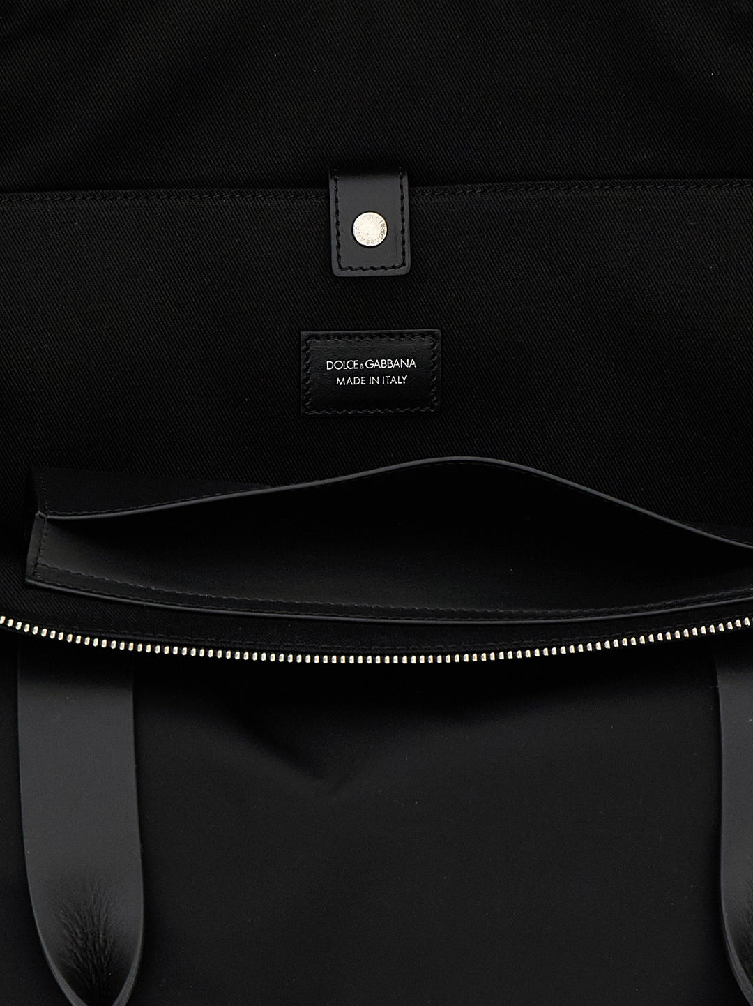 Dolce & Gabbana Media Logo Patch Shopping Bag Tote Bag - Black | f96e6c0dcbe061947ec8fd4f0f4eb93a57075bc8