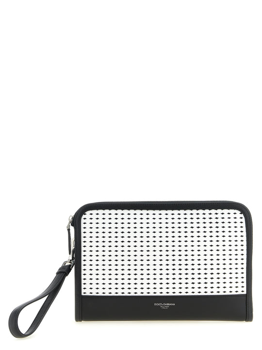 Atene Clutch White/Black
