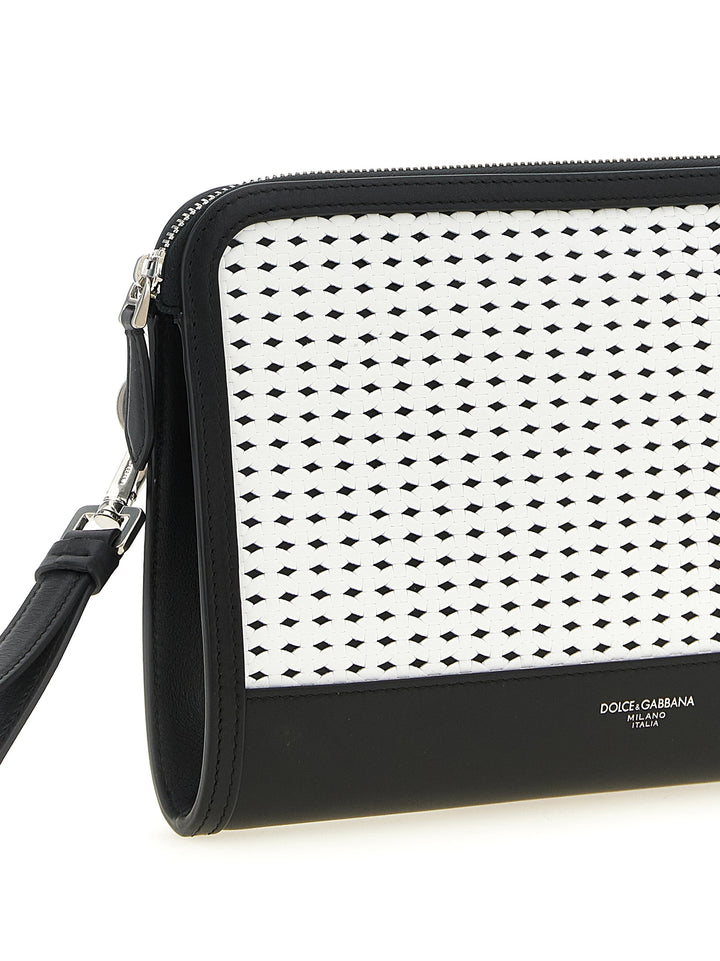 Dolce & Gabbana Atene Clutch - White/Black | 32ab0b02edb6f6c22663917987bb6c5b78fa8c12