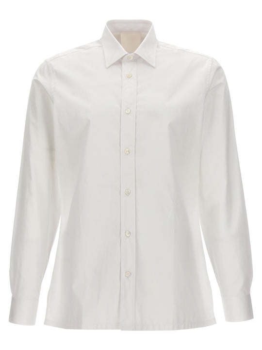 Logo Embroidery Shirt Shirt And Blouse White
