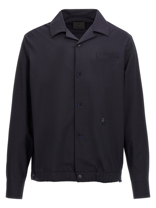 Logo Plaque Shirt Shirt And Blouse Blue