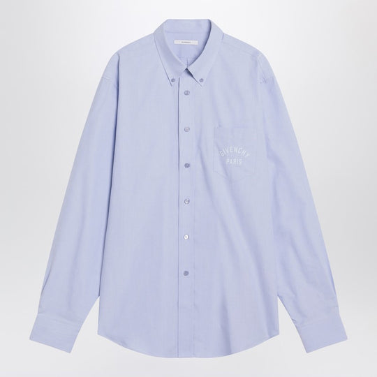 Light Blue Button-Down Shirt In Cotton