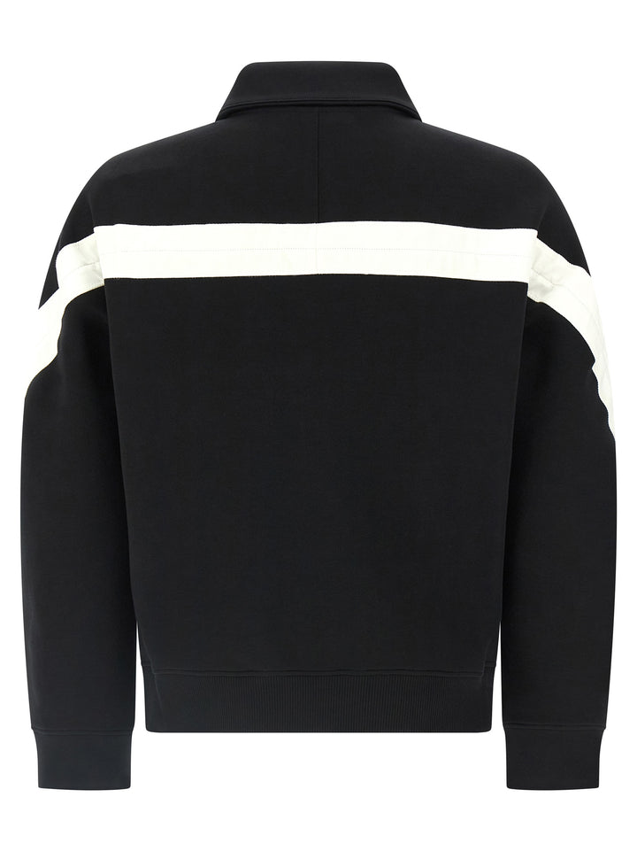 Givenchy Satin Insert Sweatshirt - White/Black | 69dd85b74ea714d2f34ecd8c369a62e620fb04e2