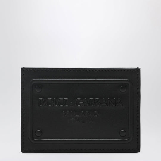 Black Card Holder With Embossed Logo