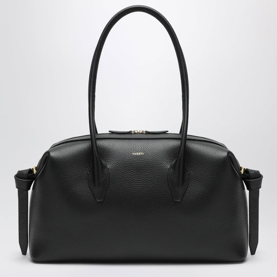 Brioche Duffle Bag In Black Pebble-Grained Leather