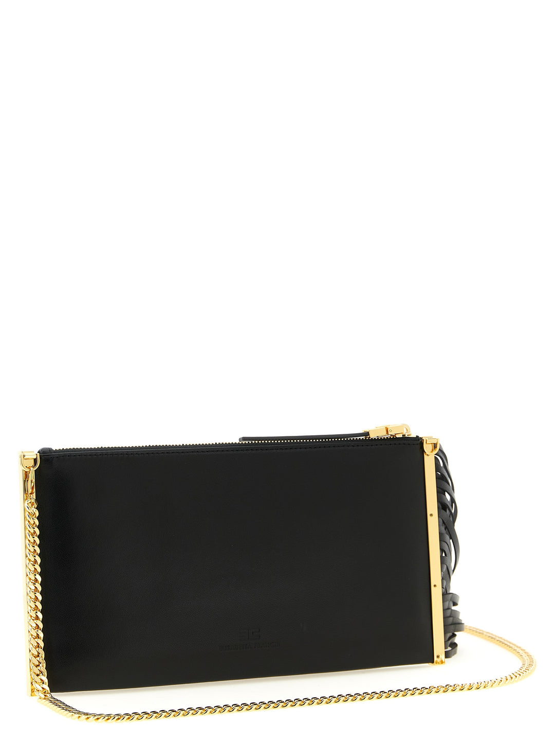 Elisabetta Franchi Fringed Clutch - Black | 2b8fb6ee37409f3aa708eb1331f0f09dbb71e20a