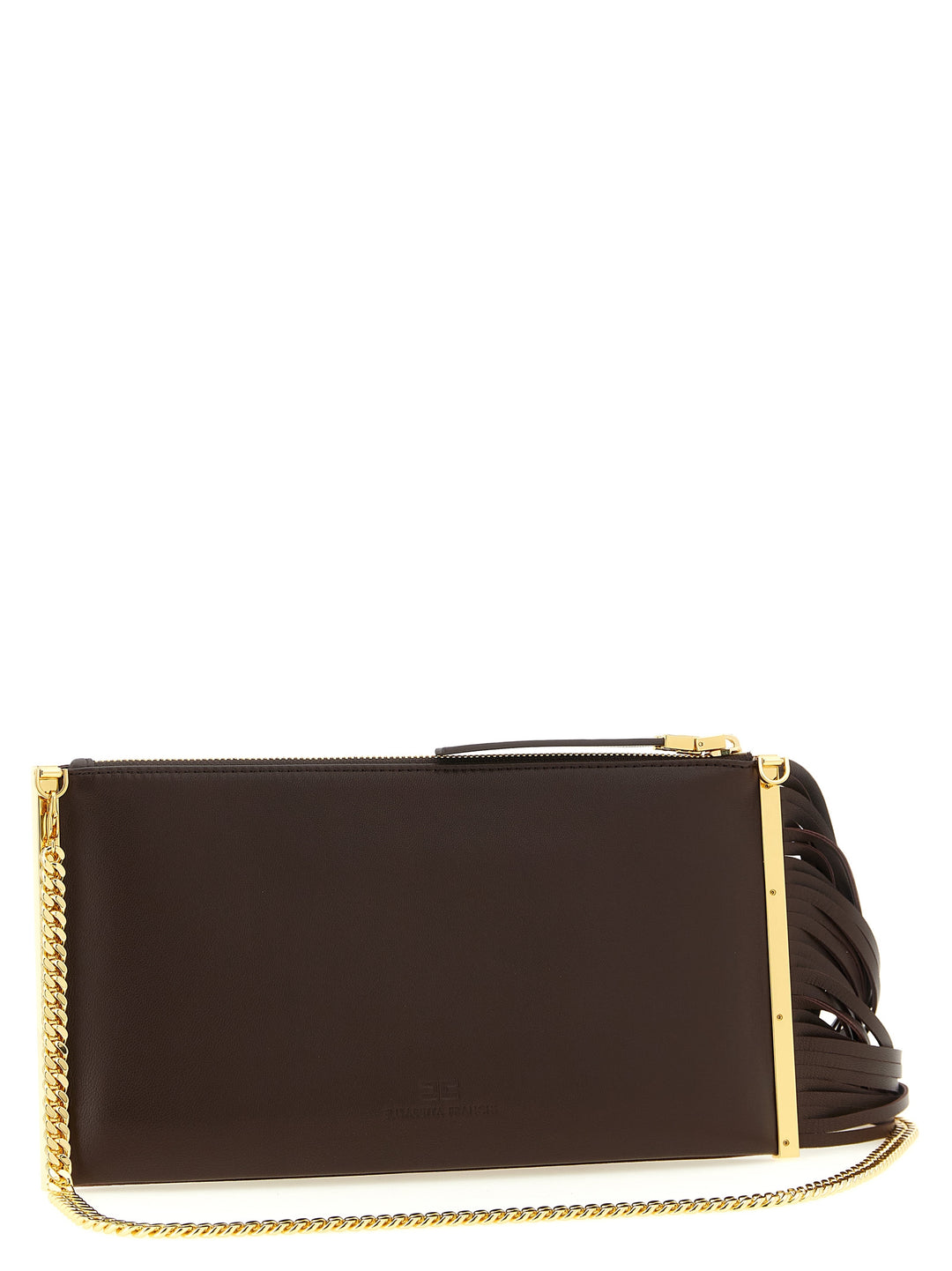 Elisabetta Franchi Fringed Clutch - Brown | fd52cf779dbef87e3515465490b3205e9f46c581