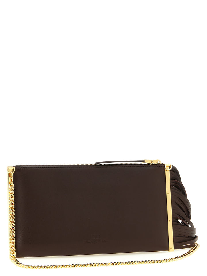 Elisabetta Franchi Fringed Clutch - Brown | fd52cf779dbef87e3515465490b3205e9f46c581