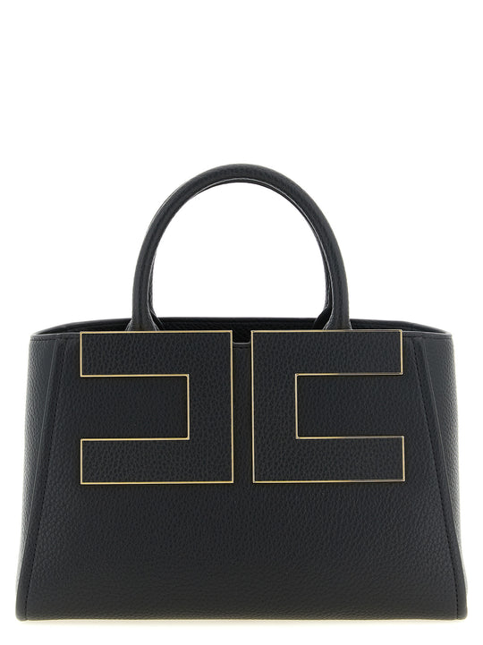 Maxi Logo Shopping Bag Tote Bag Black
