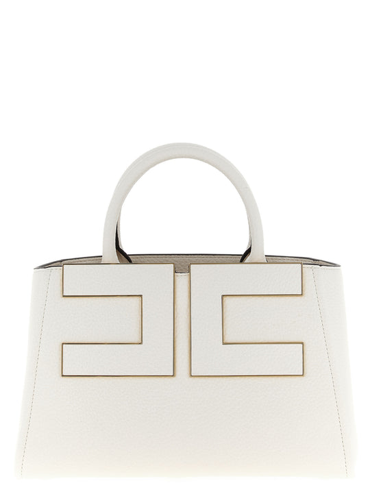 Maxi Logo Shopping Bag Tote Bag White