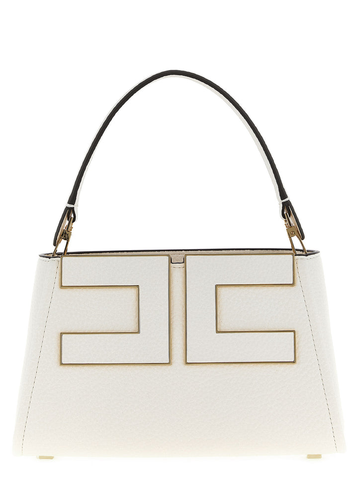 Elisabetta Franchi Maxi Logo Handbag Hand Bags - White | 8b819c90f4ee315147d52dcdf7c228a6bb82a5f0