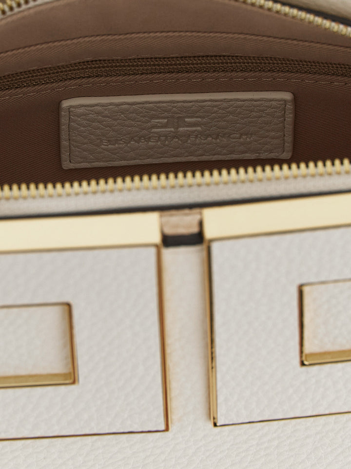 Elisabetta Franchi Maxi Logo Handbag Hand Bags - White | 57c884a2a8befae5f8e5bfab489dadc0b83a7ffa