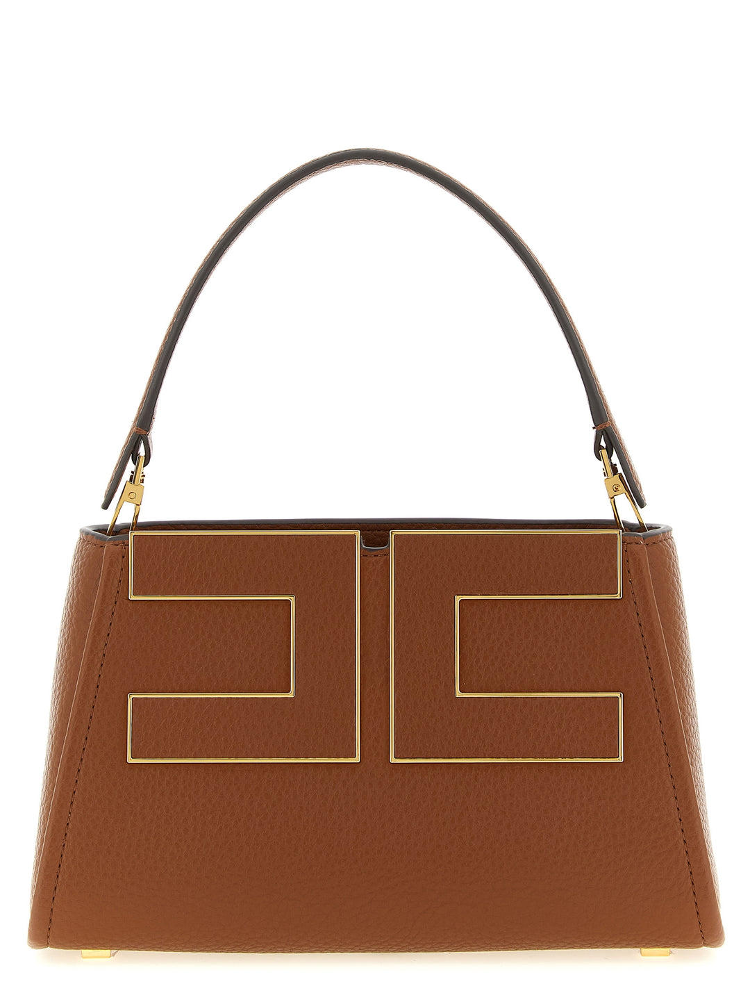 Elisabetta Franchi Maxi Logo Handbag Hand Bags - Brown | ebc072fcf863008dc159580f76dac9340d137c61