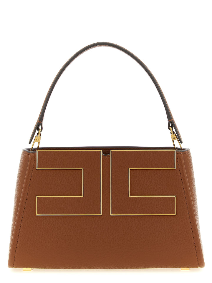 Elisabetta Franchi Maxi Logo Handbag Hand Bags - Brown | ebc072fcf863008dc159580f76dac9340d137c61