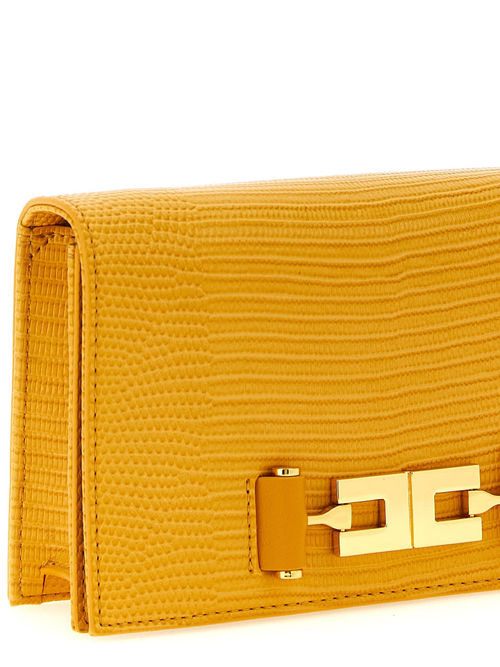 Elisabetta Franchi Lizard Print Crossbody Bag Crossbody Bags - Beige | 75ff54b452400cdc8728b6540cab67f4b903f90e