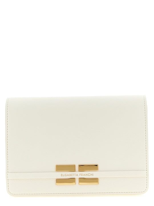 Logo Shoulder Strap Crossbody Bags White