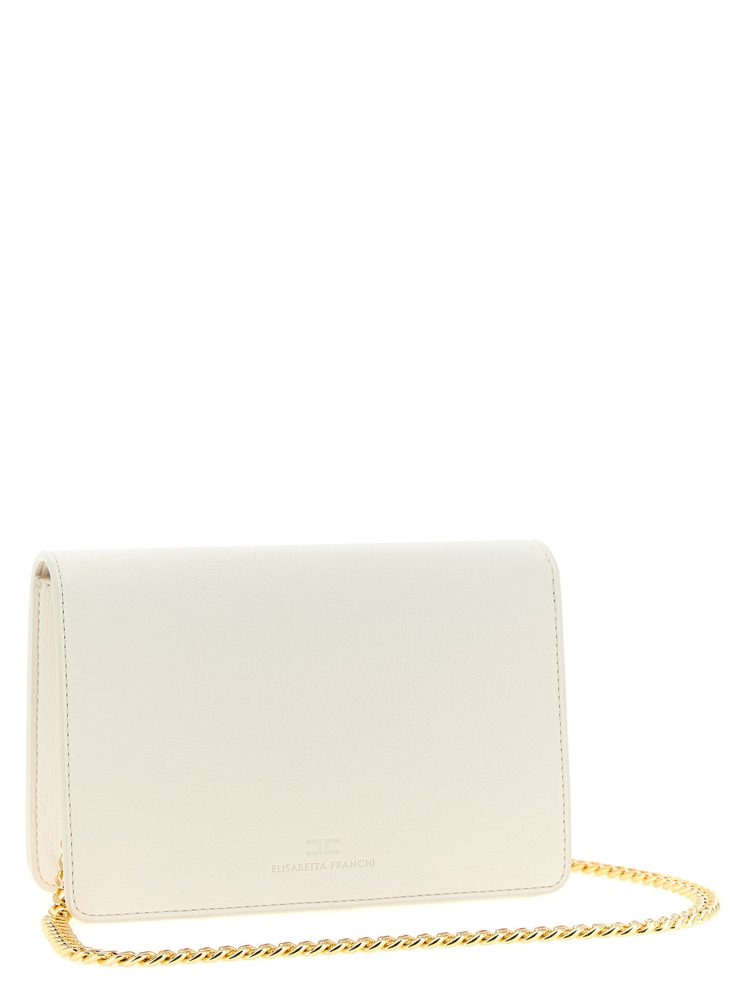 Elisabetta Franchi Logo Shoulder Strap Crossbody Bags - White | e405388a296d168fad1ef23bdb52d7cf9c765405