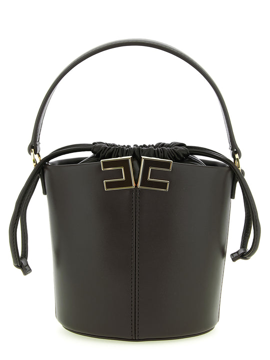 Logo Bucket Bag Hand Bags Black