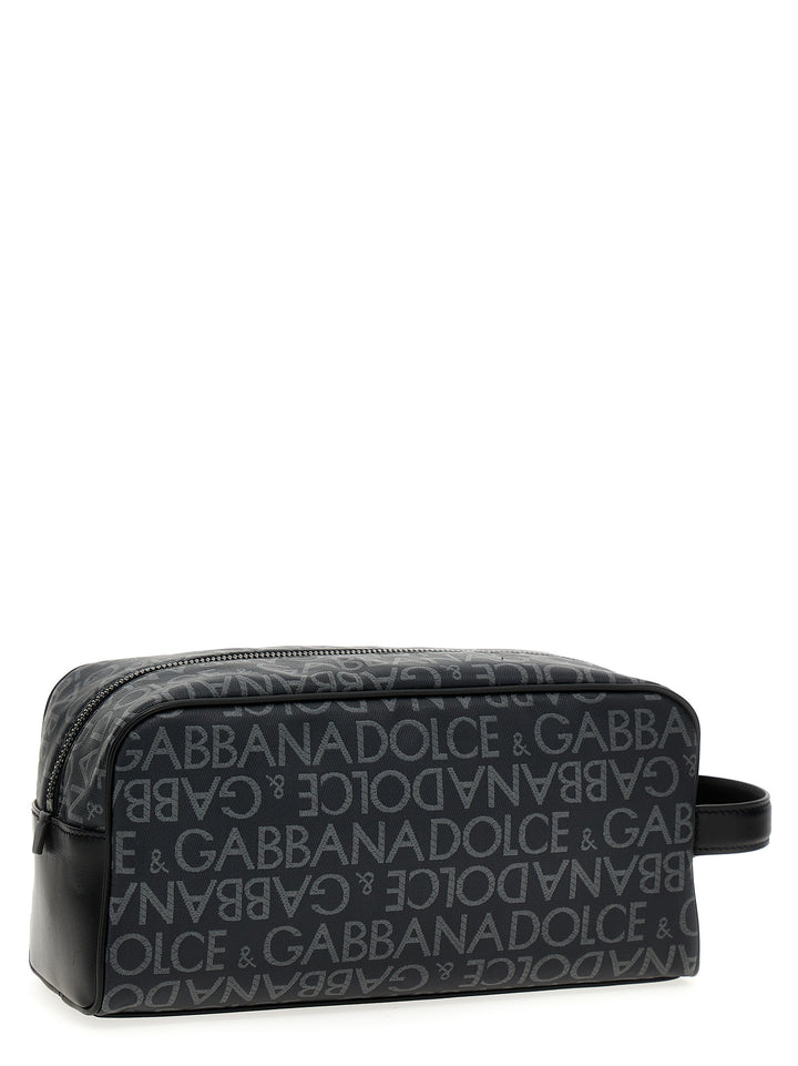 Dolce & Gabbana Leather Toiletry Bag Beauty - Black | 3f79bc26916e0f4dc15fe17c7d86b74bb835d49c