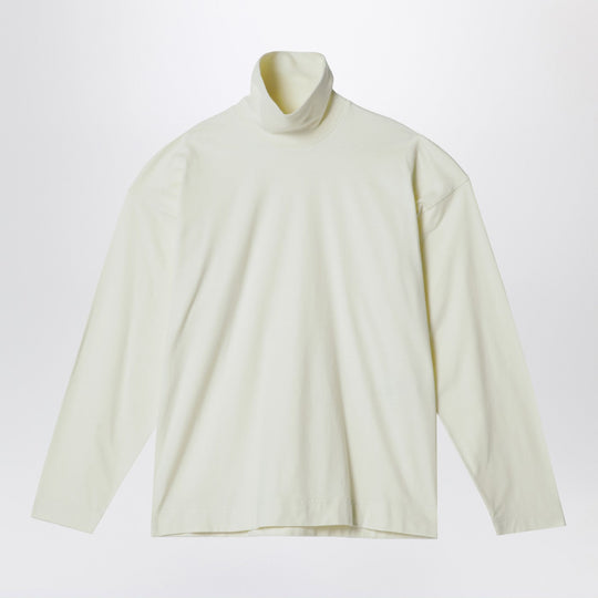 Relaxed Long Sleeve Jersey In Cream Cotton