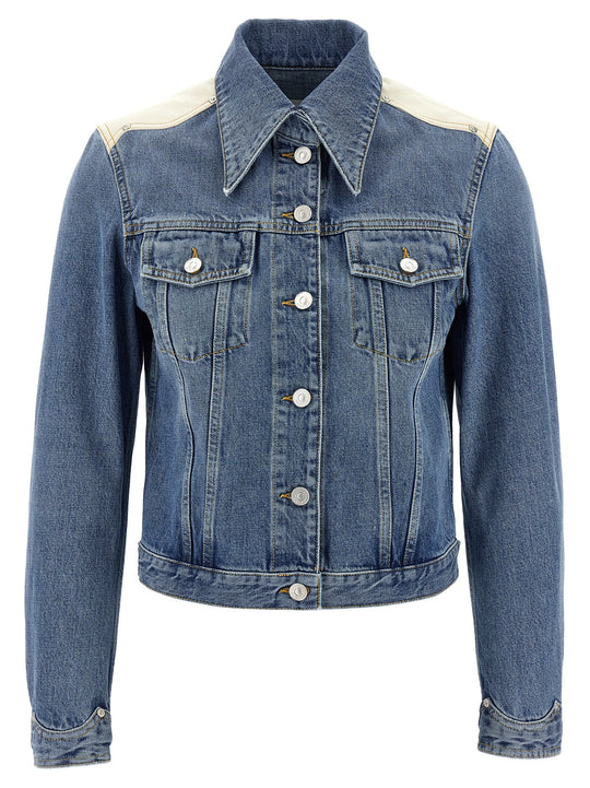Denim Jacket Puffer Jackets Blue
