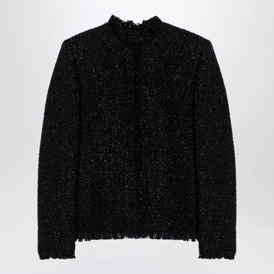 Black Tweed And Lurex Jacket