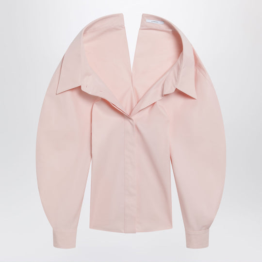 Pink Cut-Out Poplin Shirt