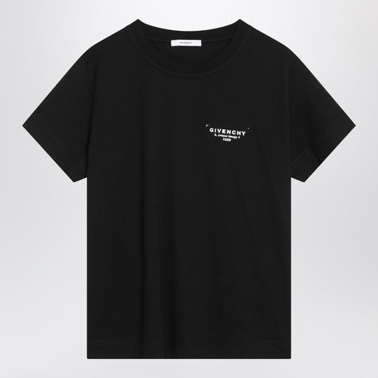 Black Cotton T-Shirt With Logo