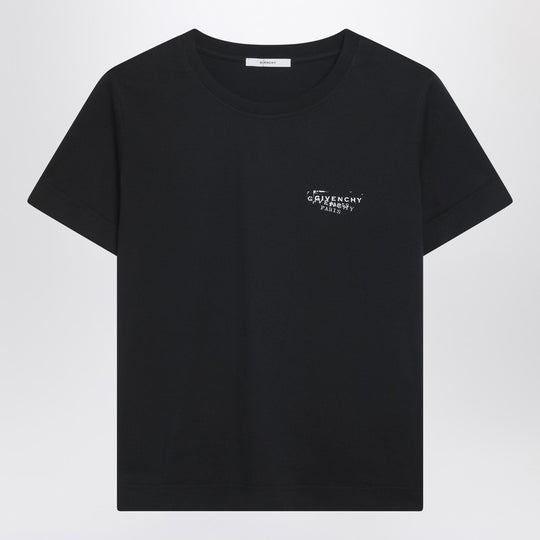 Black T-Shirt With Givenchy Stamp Print