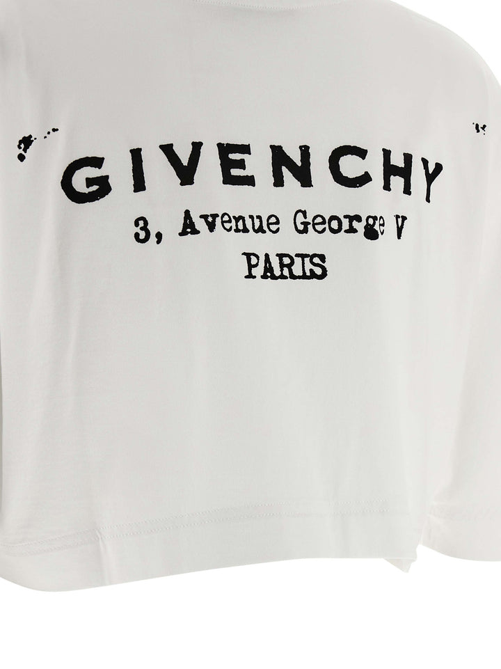Givenchy Cropped T-shirt - White | 79cac581ad5412c4af50070cb778964e5ed7ed6a