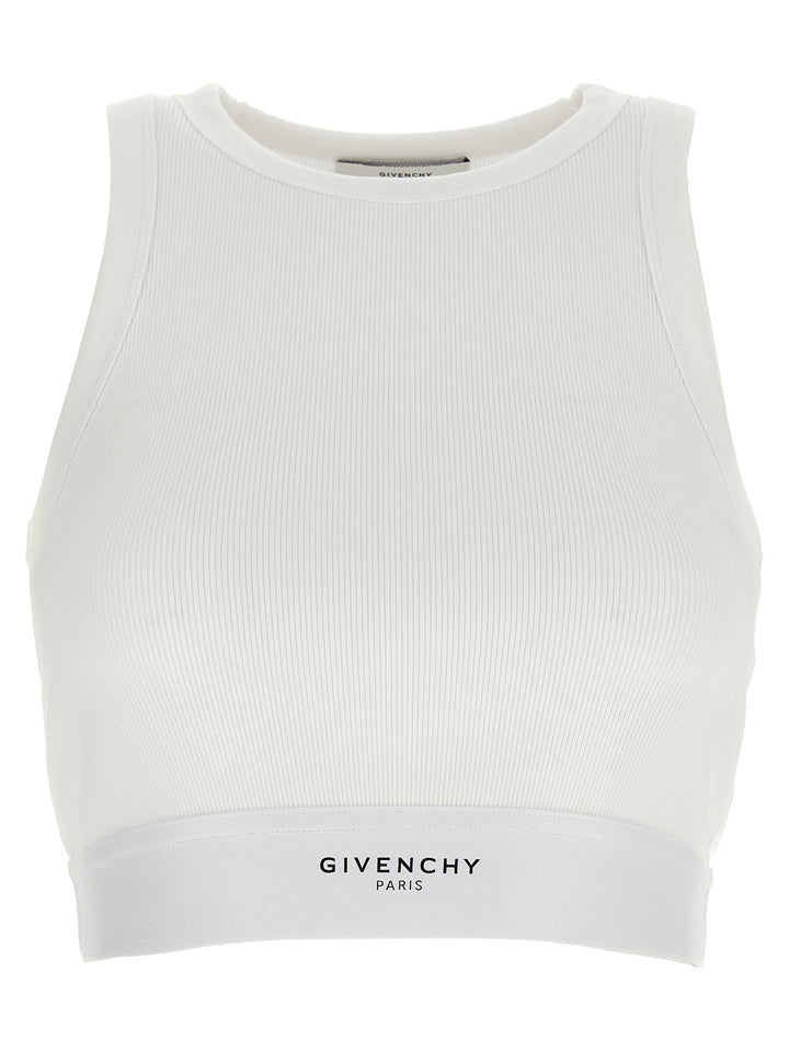 Givenchy Crop Tank Top Tops - White | 3386c16695eabe2c6a40e7a5c6389e76d3a31320