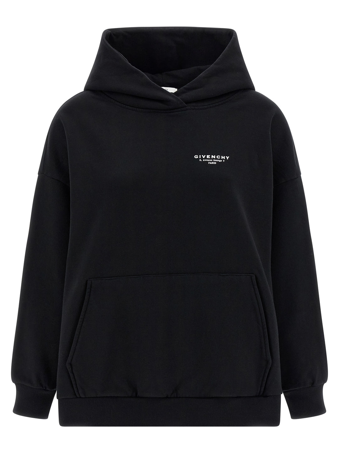 Givenchy Logo Print Hoodie Sweatshirt - White/Black | 477dde7dfa470255096899e632ac96e4a65b61fc